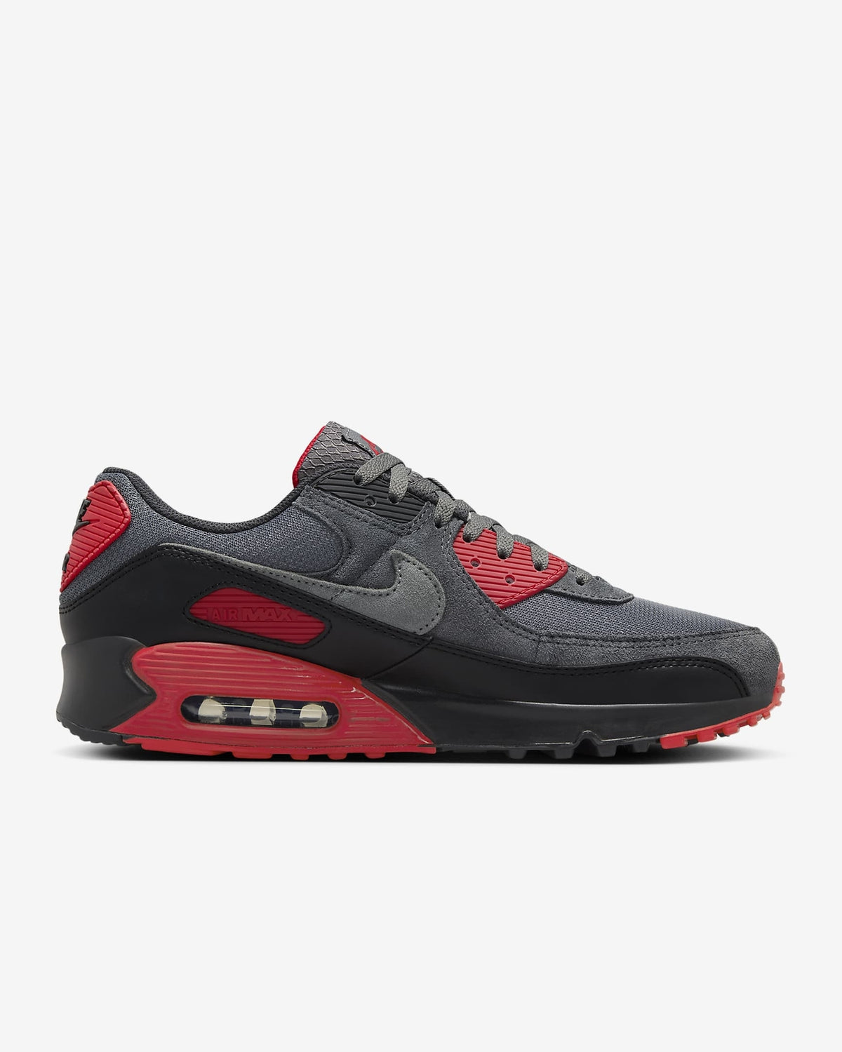 DM0029-007 Nike Air Max 90 Grey Red (Men's)