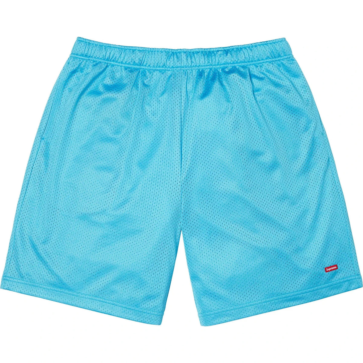 Supreme Small Box Baggy Mesh Short Cyan