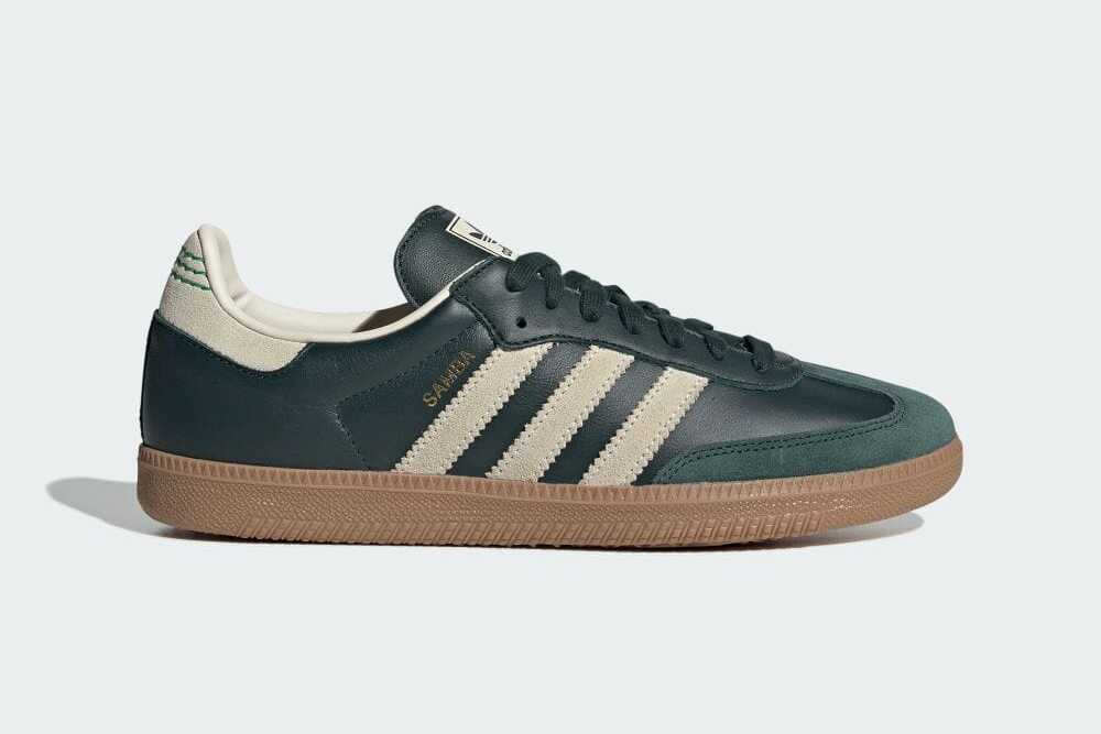 ID1483 adidas Originals Samba OG Shadow Green Cream White Gold Metallic (Men's)