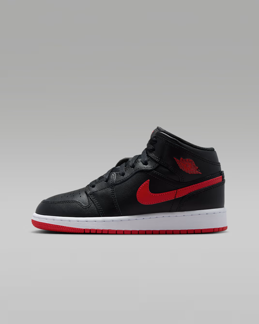 DQ8423-005 Nike GS Air Jordan 1 Mid "Black/White"