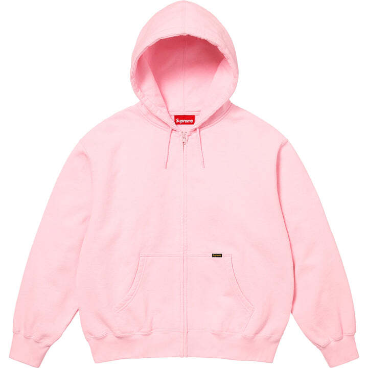 Supreme Work Zip Up Hooded Sweatshirt Pink