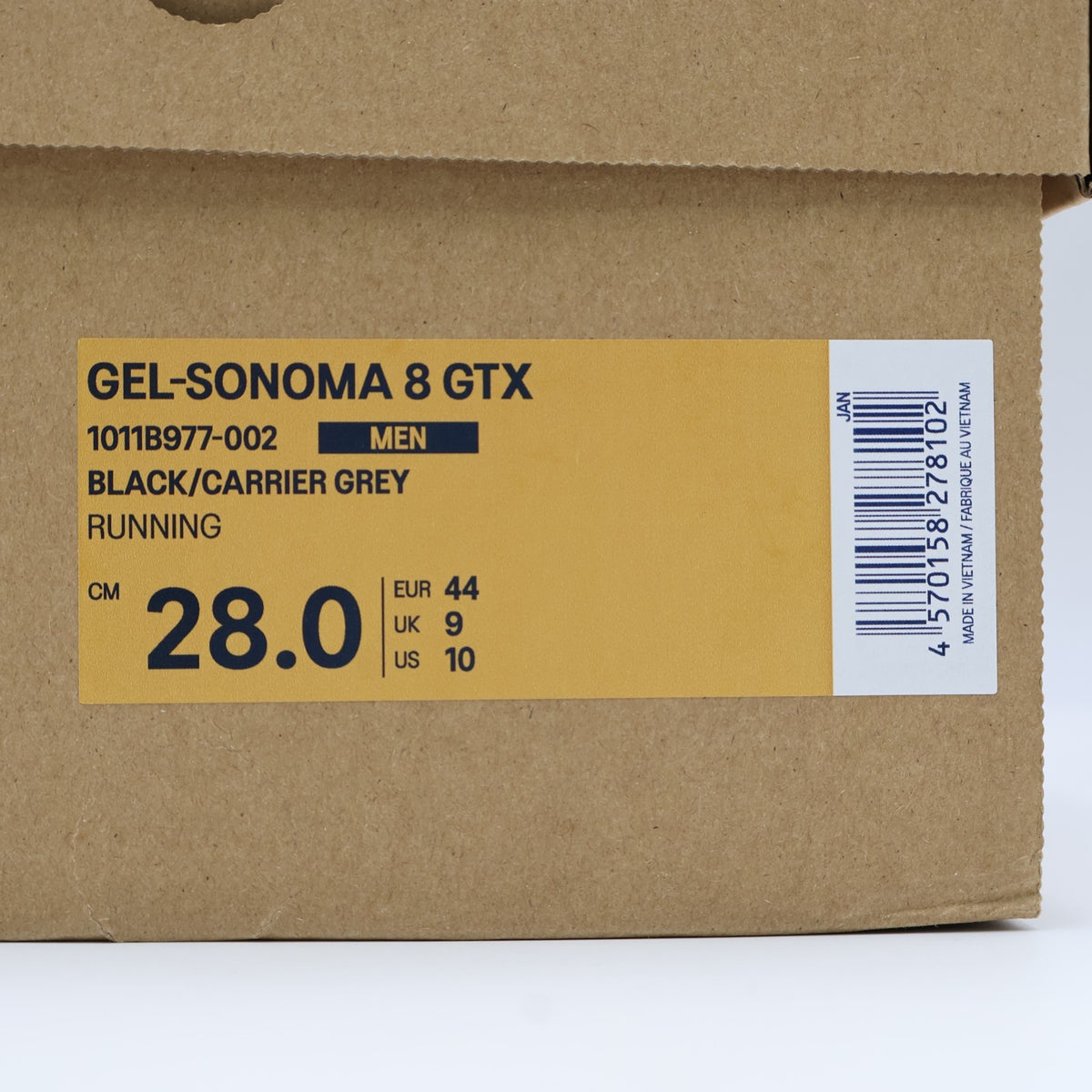 1011b977-002 Asics Gel-Sonoma 8 GORE-TEX Black Carrier Grey (Men's)