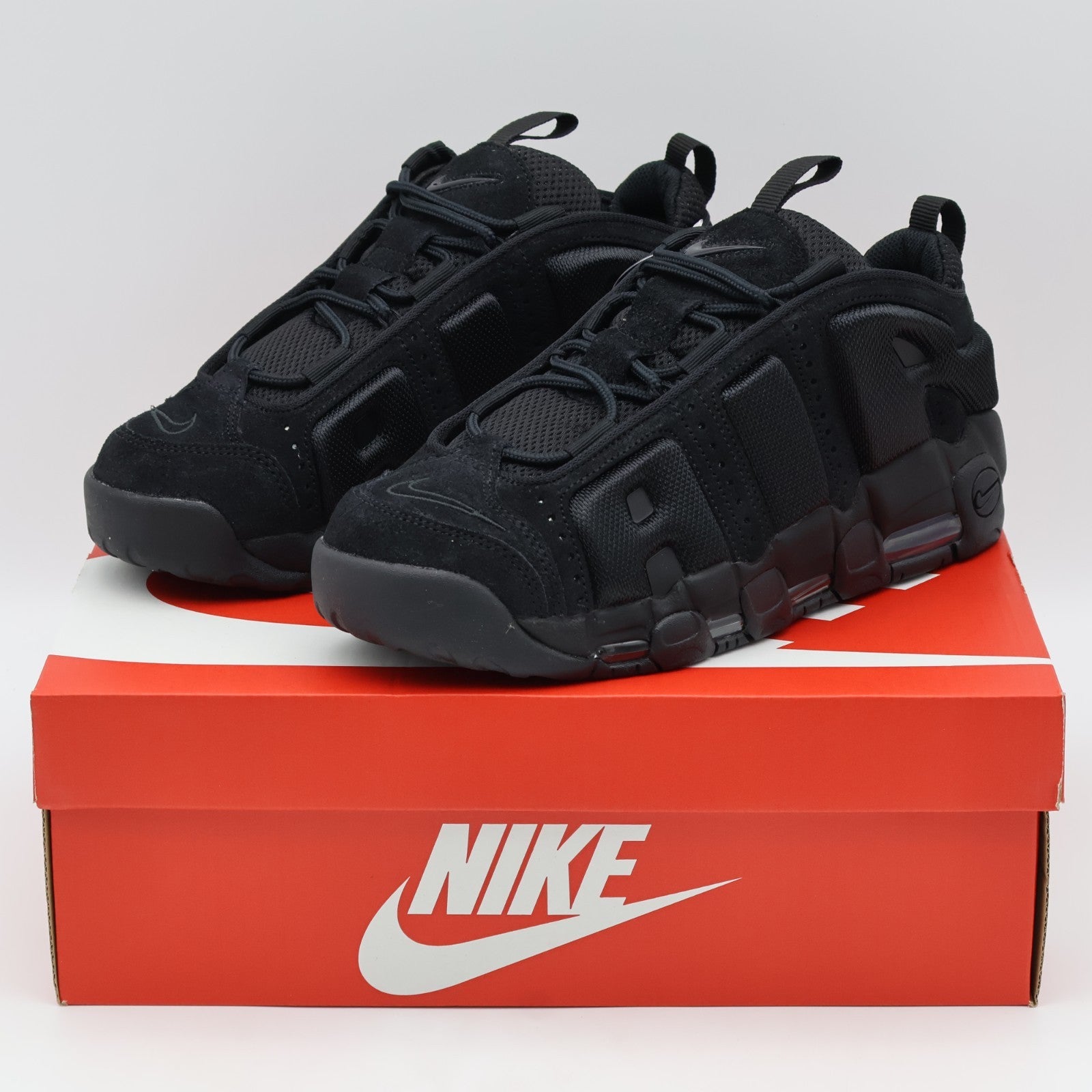 IM6649-001 Nike Air More Uptempo Low Triple Black (Men's)