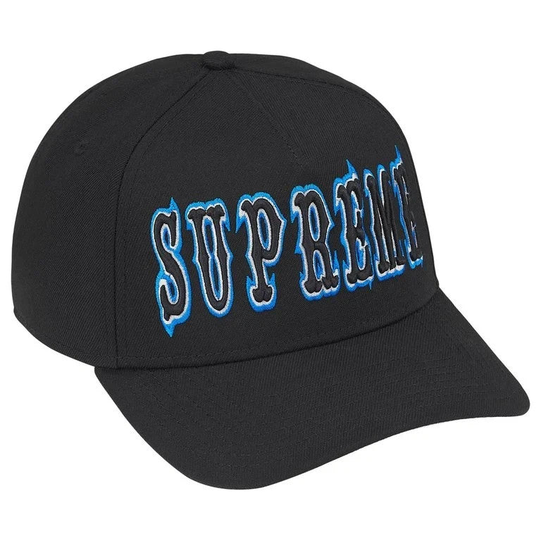 Supreme Gothic Outline Adjustable New Era Black
