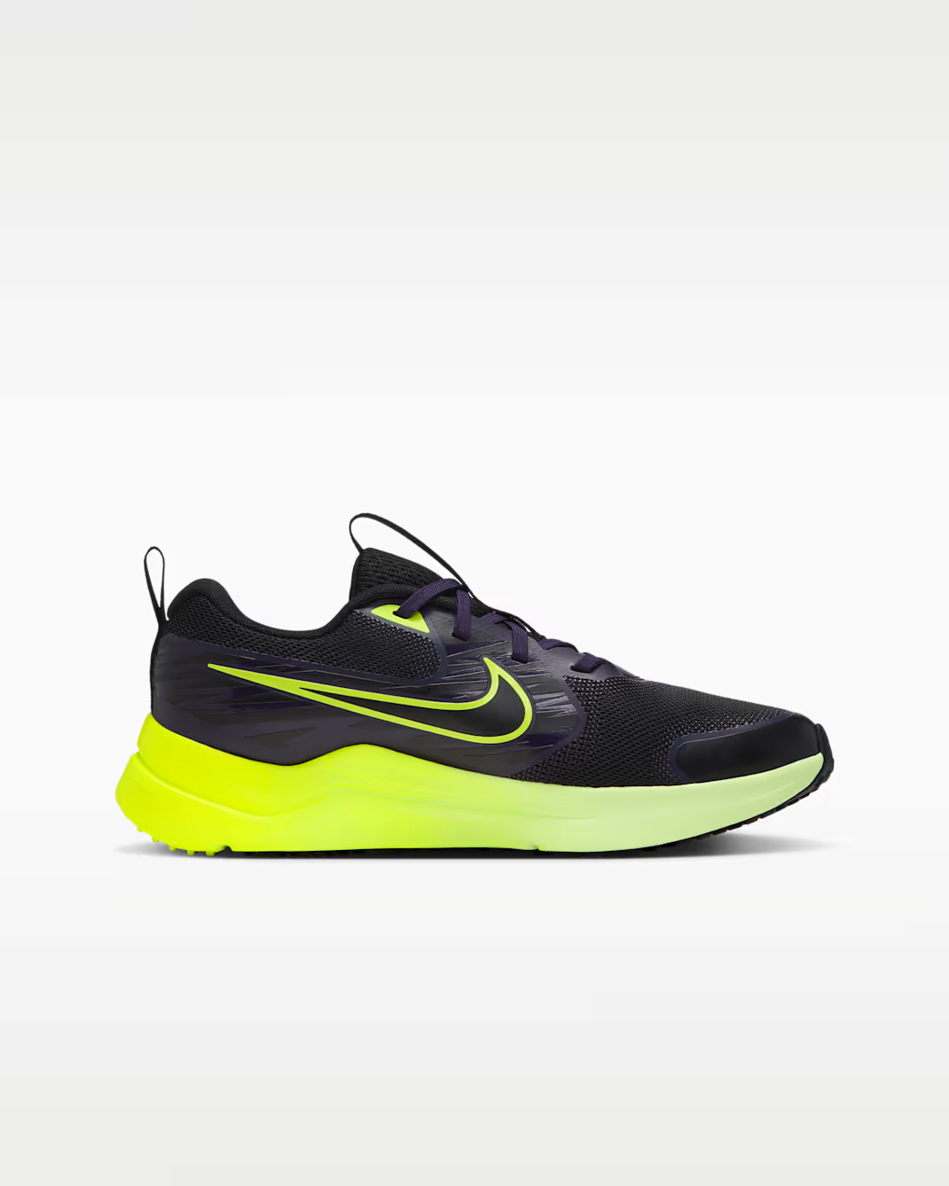 IU8571-032 Nike GS Cosmic Runner "Black/Purple Dynasty/Barely Volt/Lemon Venom"