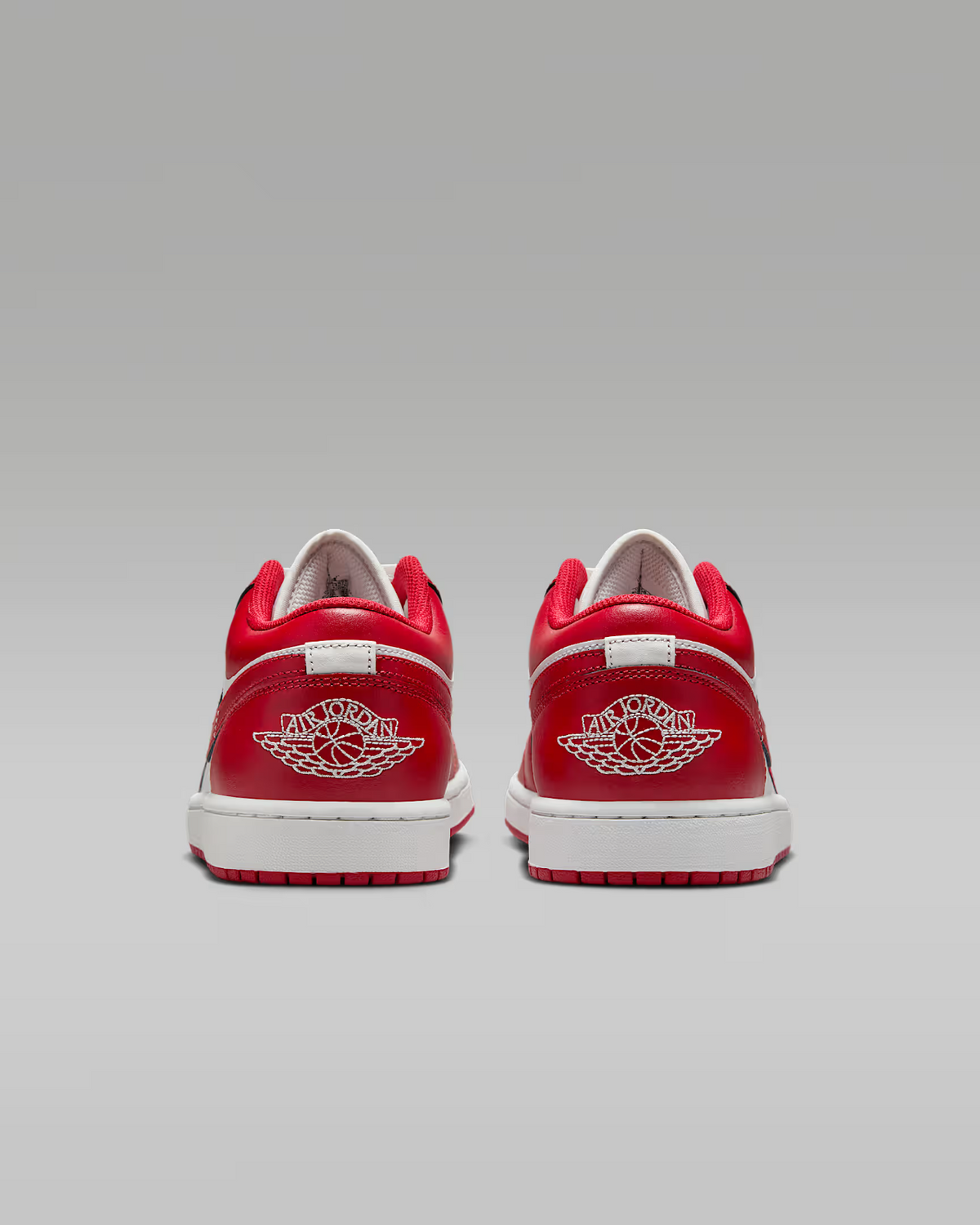 553558-166 Nike Air Jordan 1 Low Summit White Summit White Varsity Red (Men's)