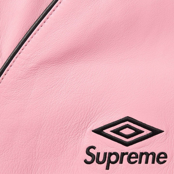 Supreme Umbro Leather Track Jacket Pink