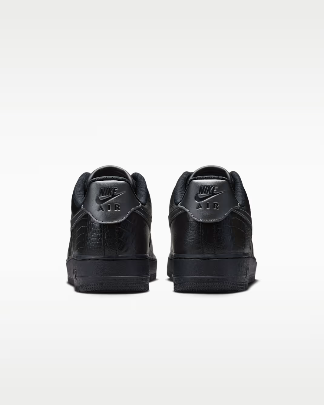 IV6306-010 Nike Air Force 1 Low "Triple Black/Croc" (Men's)