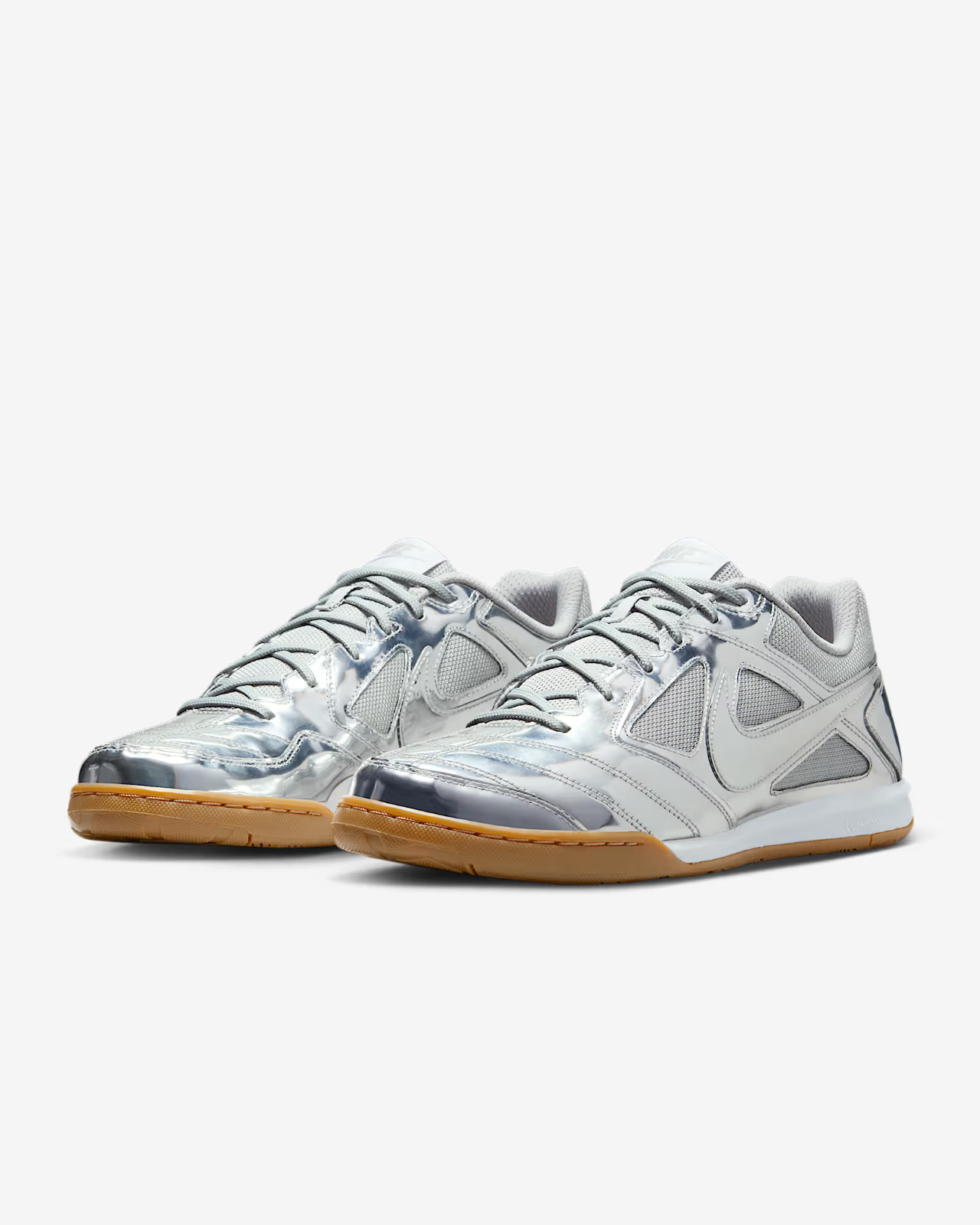 IB3566-001 Nike Gato LV8 Metallic Silver White Gum Light Brown (Men's)