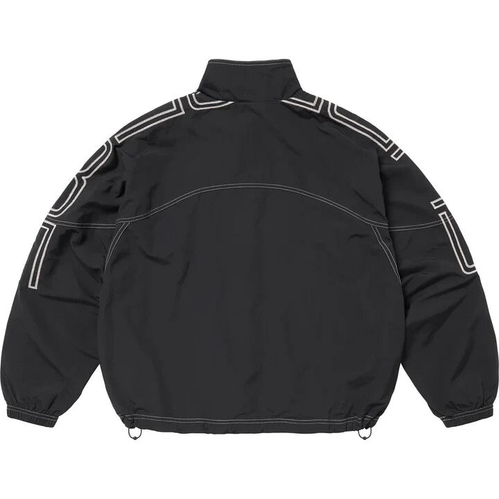 Supreme Spellout Embroidered Track Jacket Black