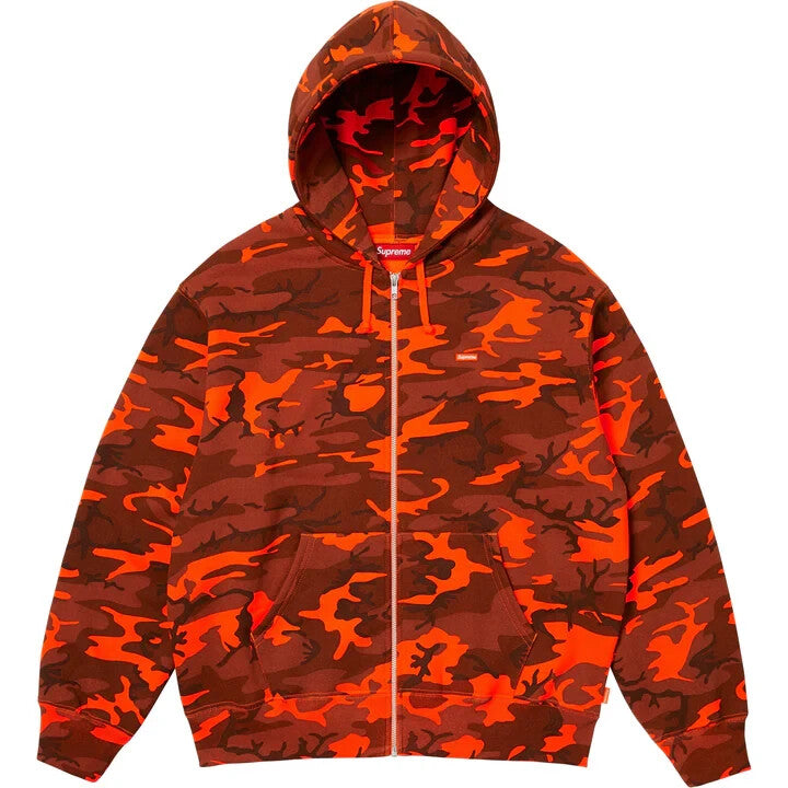 Supreme Small Box Zip Up Hooded Sweatshirt BrightOrangeCamo