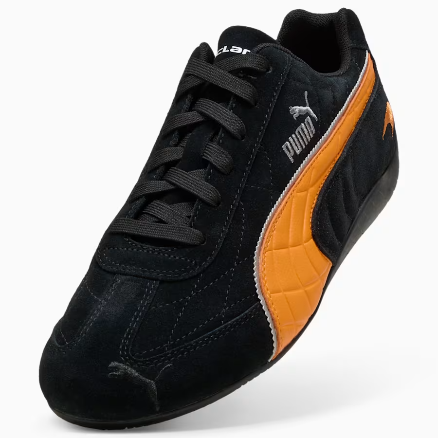 309452-01 McLaren Ã Puma Speedcat "PUMA Black/Bright Papaya" (Men's)