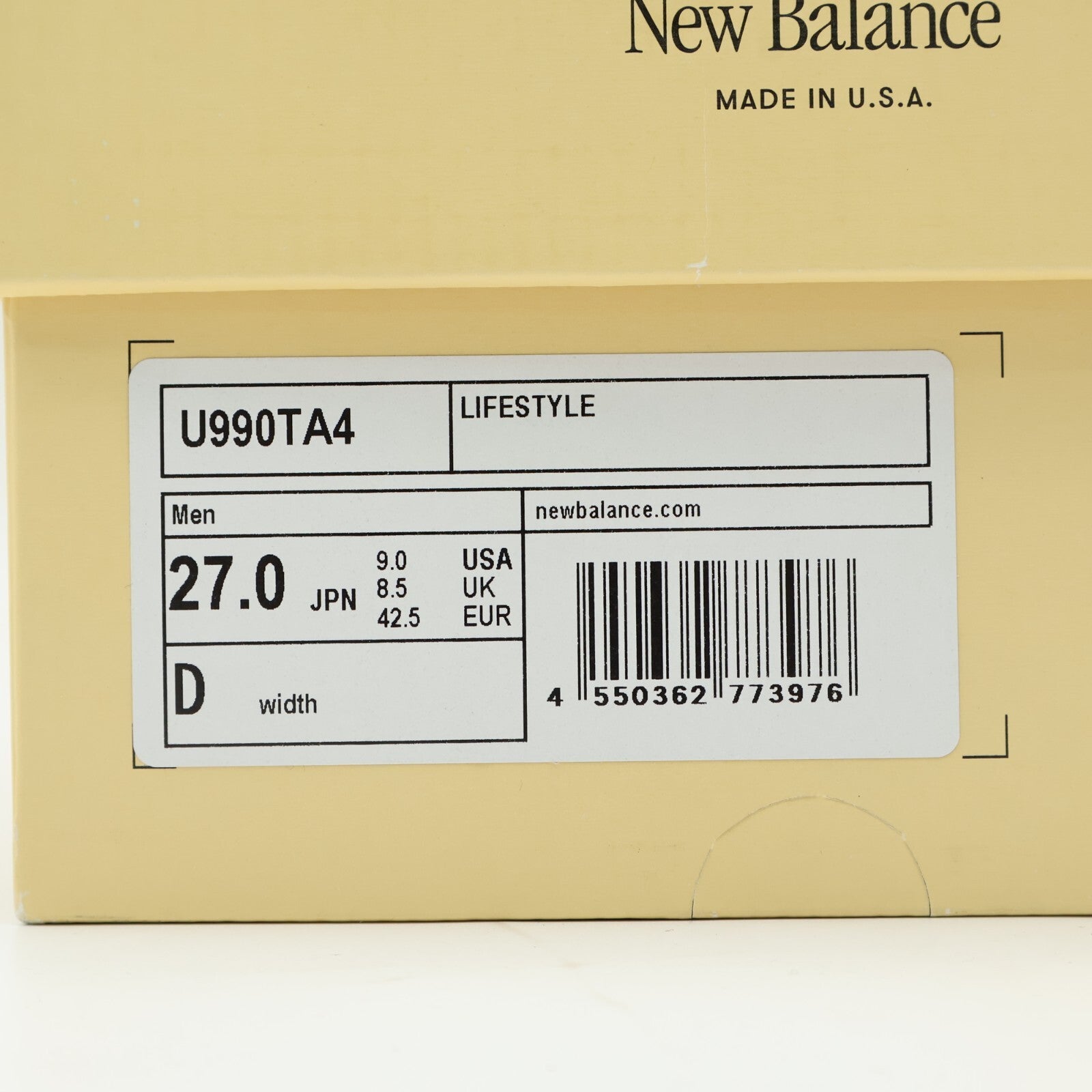 U990TA4 New Balance 990V4 Gray Slate Blue (Men's)