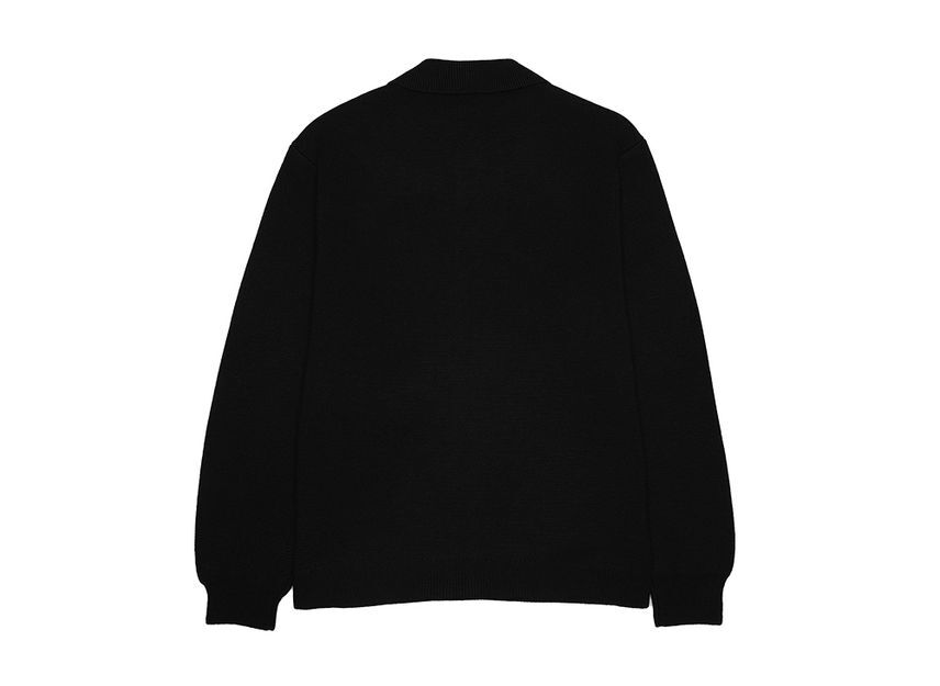 Supreme Woven Leather Zip Up Cardigan Black