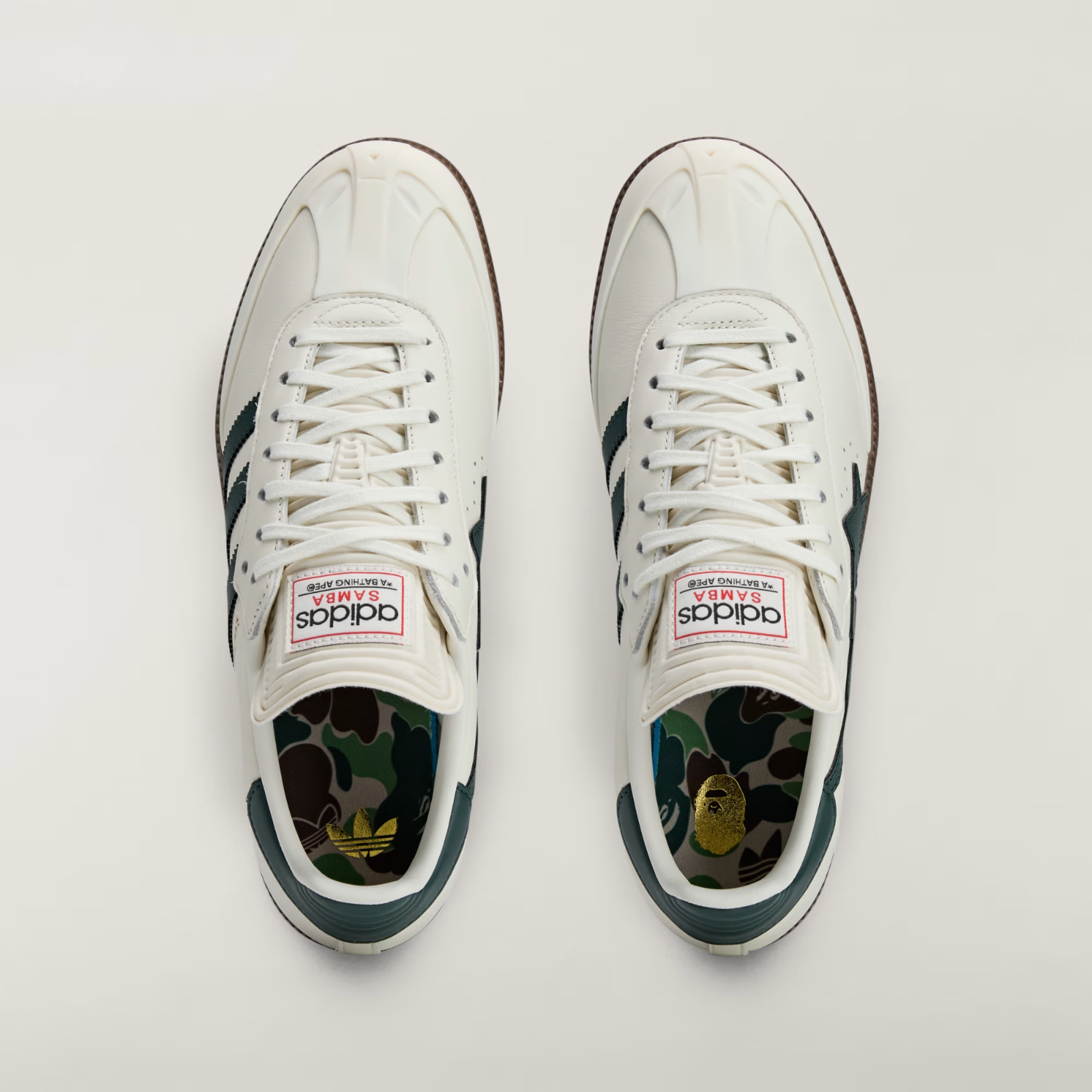 KJ8852 A BATHING APE adidas Samba World Cup Pack Off White Shadow Green(Men's)