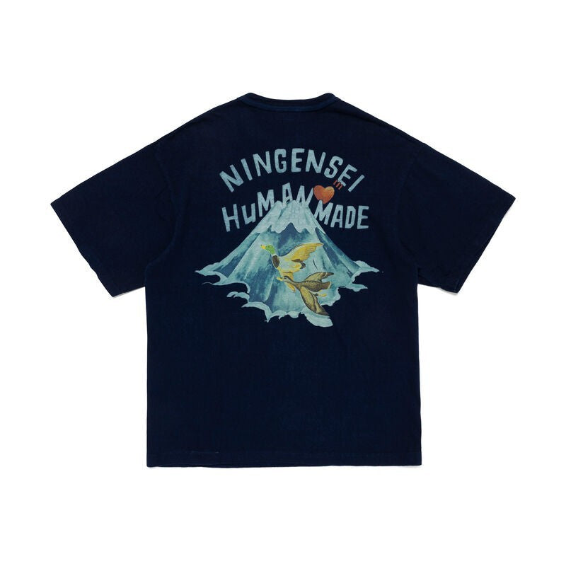 HUMAN MADE Ningensei Aizome Wa Graphic T-Shirt Indigo