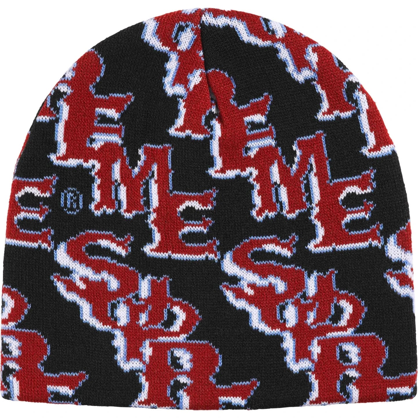 Supreme Slanted Gothic Outline Beanie Black