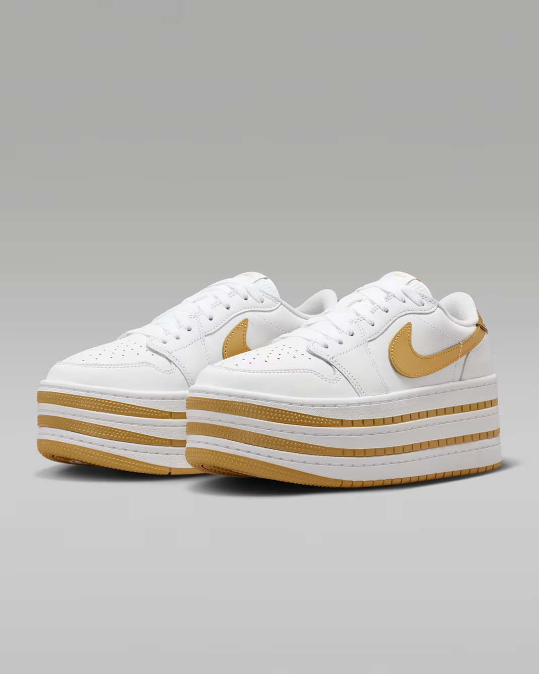 IV5090-100 Nike Air Jordan 1 Triple Stack SE White Metallic Gold (Women's)
