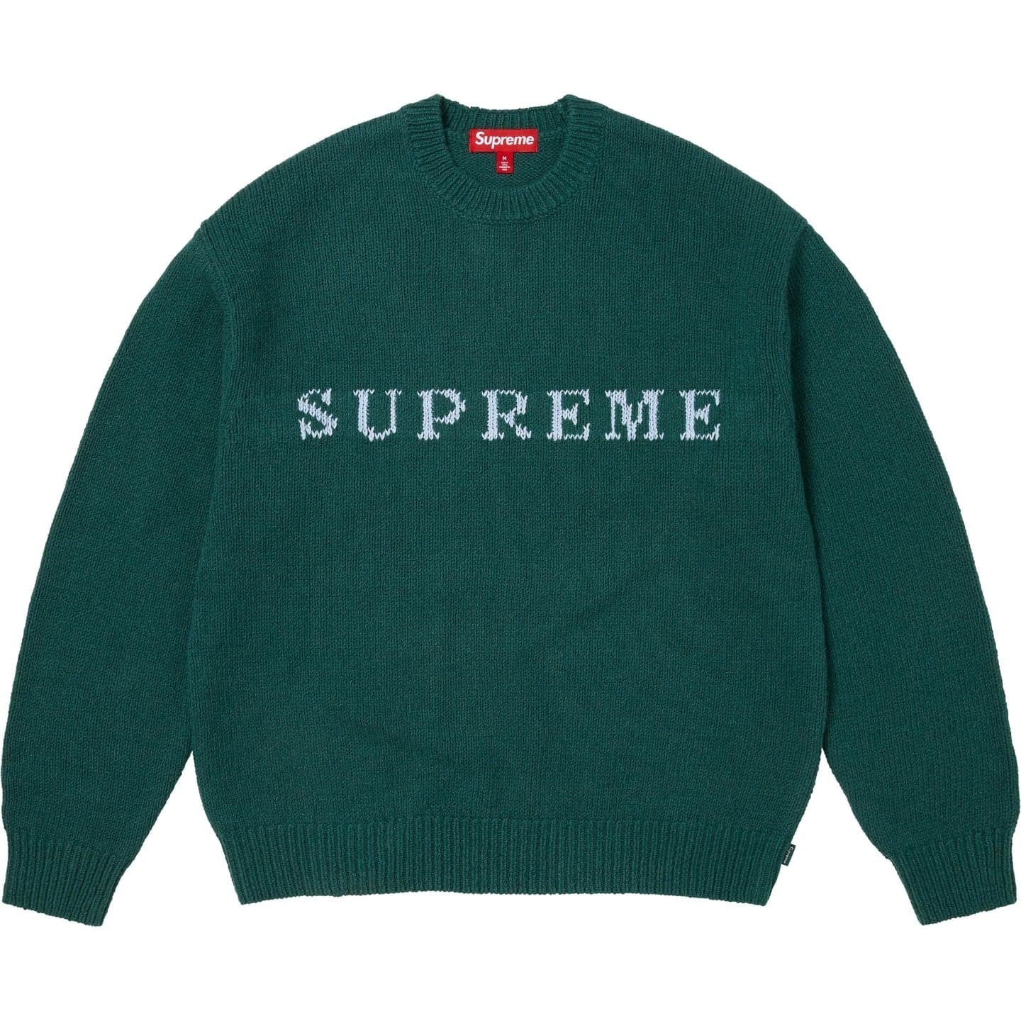 Supreme Contrast Logo Sweater Pine