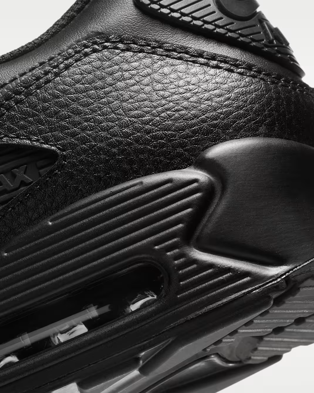 CZ5594-001 Nike Air Max 90 Leather "Triple Black" (Men's)