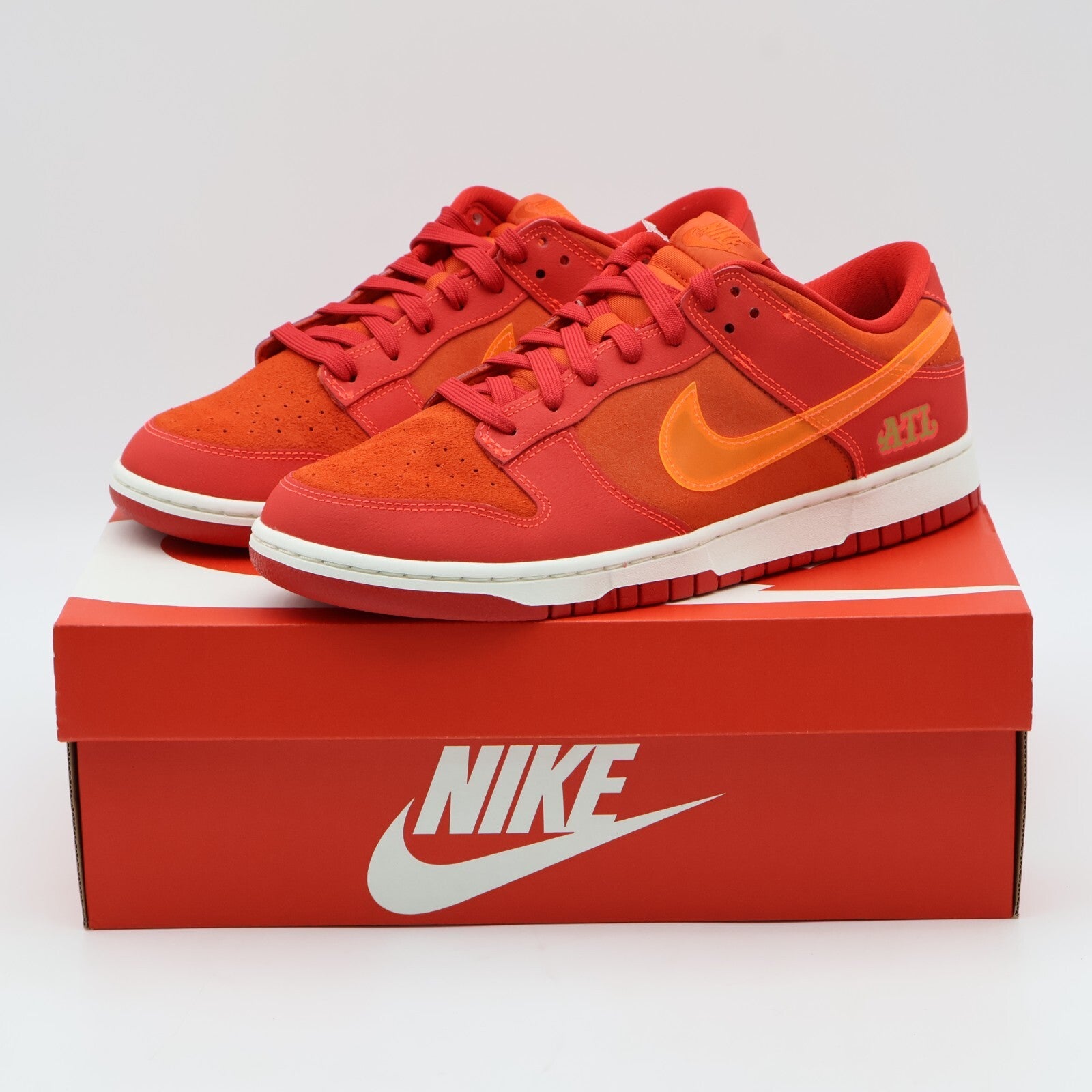 FD0724-657 Nike Dunk Low ATL University Red Bright Crimson Orange (Men's)