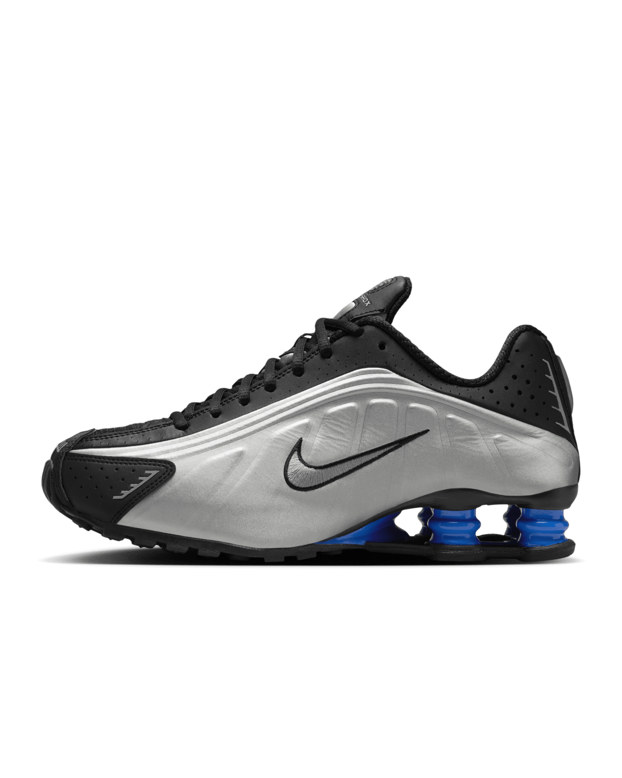 AR3565-006 Nike Shox R4 Black Metallic Silver Racer Blue (Women's)