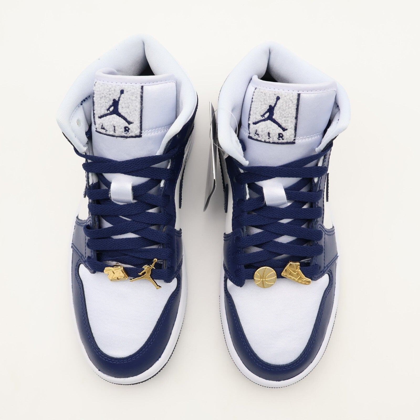 FZ8777-044 Nike Air Jordan 1 Mid Football Grey Mid Night Navy (Women's)
