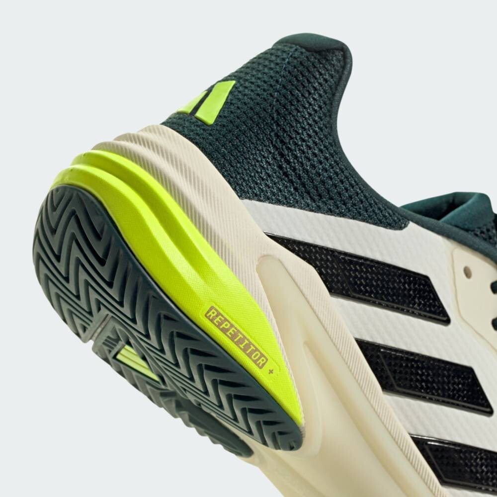 JH5129 adidas Barricade 13 Tennis Off White Core Black Powder Teal (Men's)