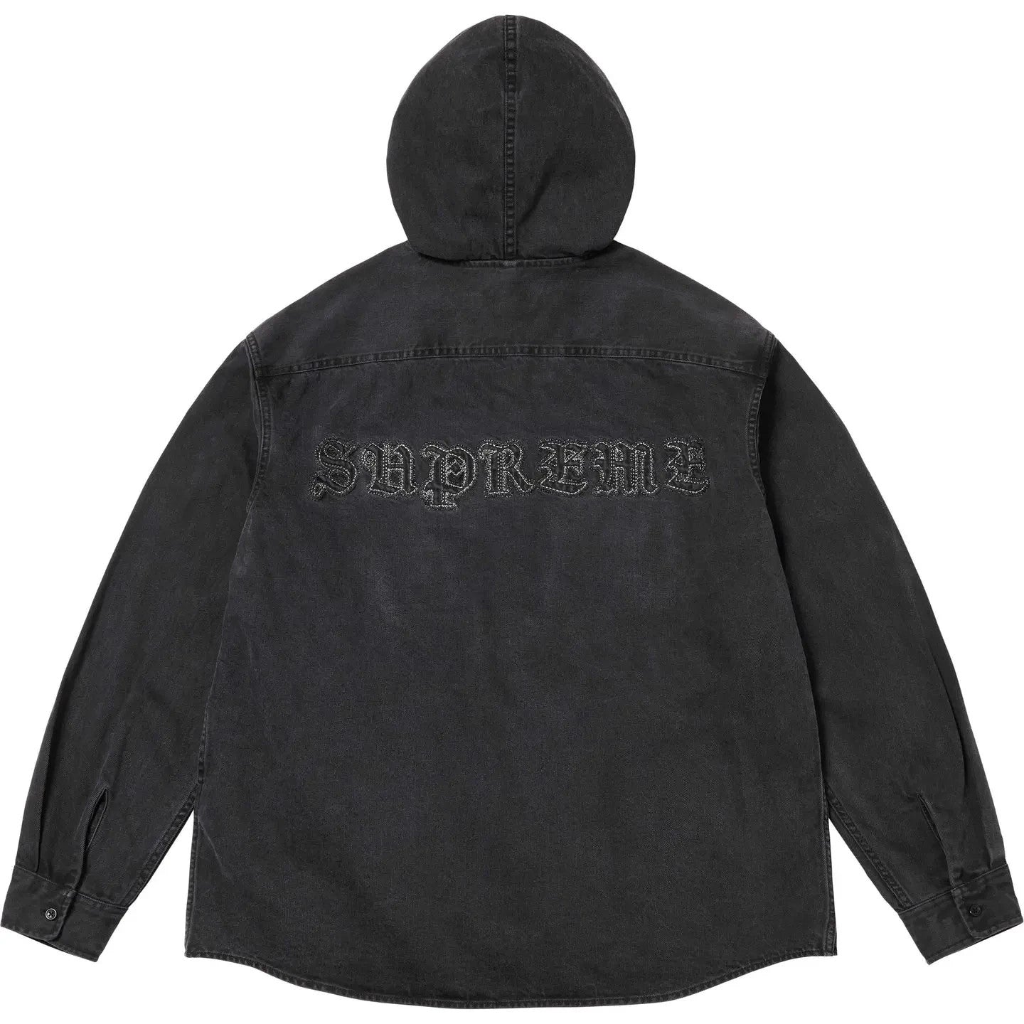 Supreme Hooded Denim Shirt Black