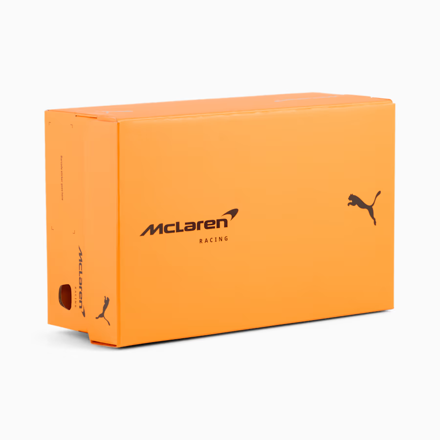 309452-01 McLaren Ã Puma Speedcat "PUMA Black/Bright Papaya" (Men's)
