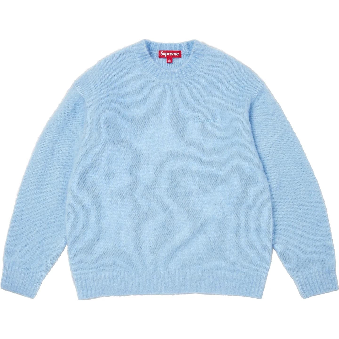 Supreme Brushed Mohair Sweater Light Blue