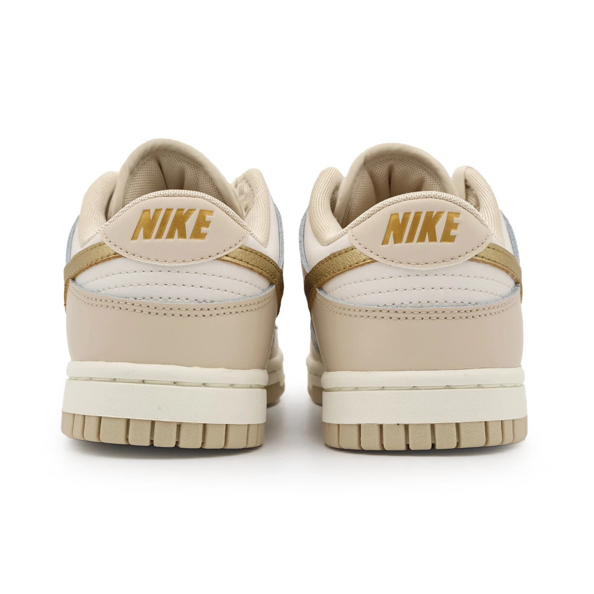 DX5930-001 Nike Dunk Low Phantom Metallic Gold Swoosh Sail Sanddrift (Women's)