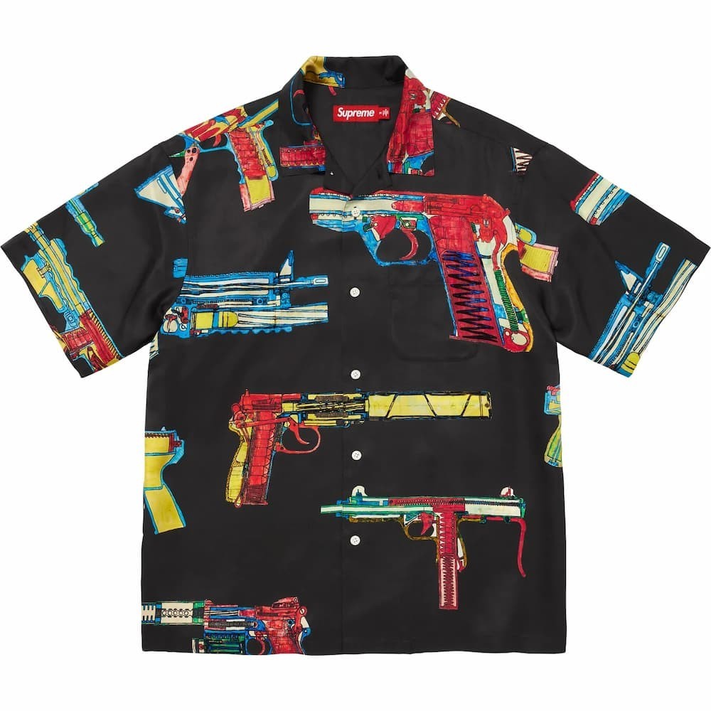 Supreme Guns Silk S/S Shirt Black
