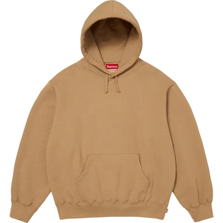Supreme Satin Applique Hooded Sweatshirt Dark Tan