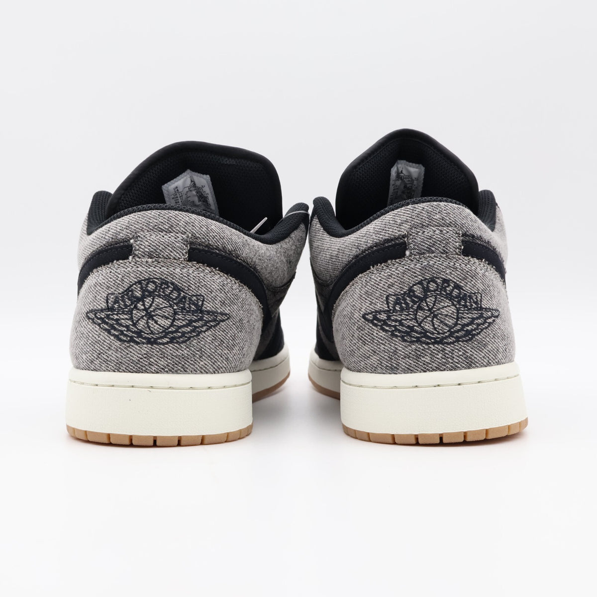 HJ4360-001 Nike Air Jordan 1 Low Dark Black Denim Light Smoke Grey Sail (Men's)