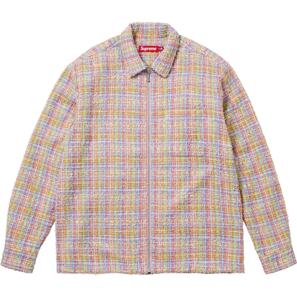 Supreme Boucle Zip Up Shirt Multicolor