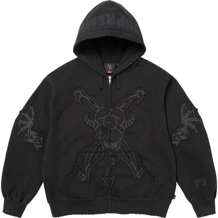 Supreme Y's by Yohji Yamamoto Zip Up Hooded Sweatshirt Black