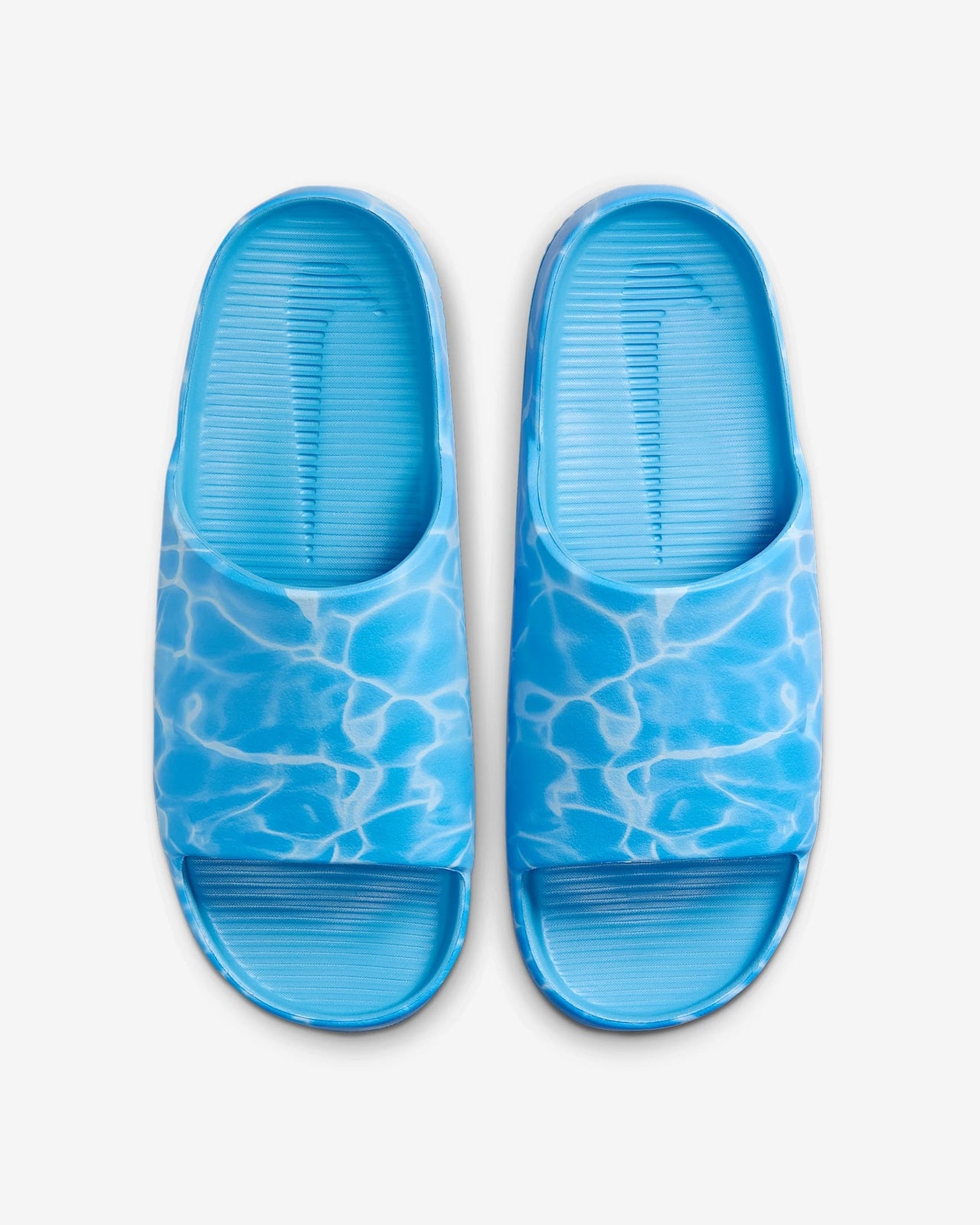 HQ1125-400 Nike Calm Printed Slide Coast Signal Blue Antarctica Coast (Men's)