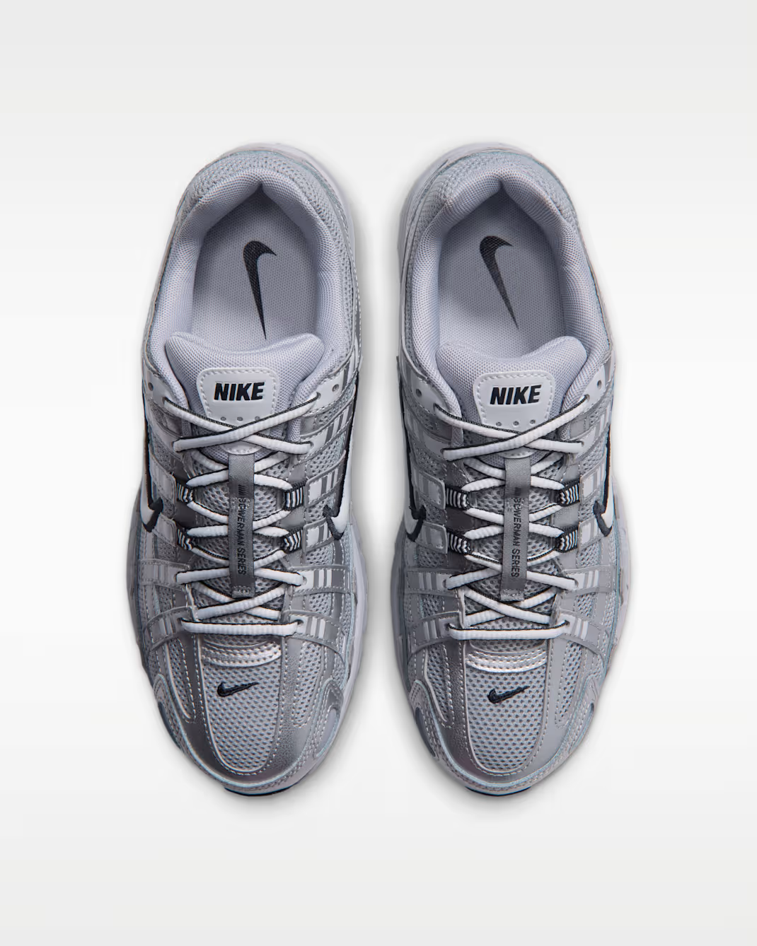 BV1021-022 Nike P-6000 "Wolf Grey/Off White/Metallic Silver" (Women's)