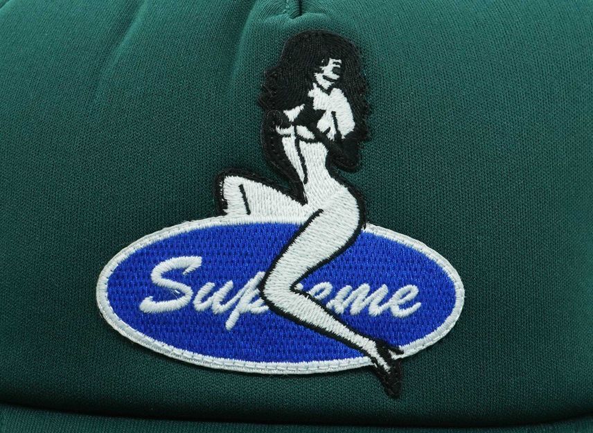 Supreme Pin Up Mesh Back 5-Panel Green