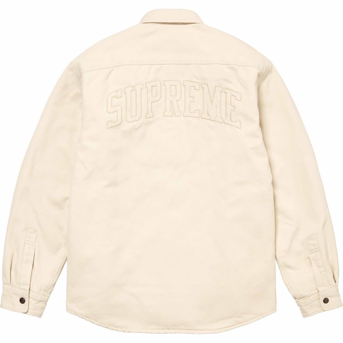 413218 Supreme Faux Shearling Lined Work Shirt Natural (24FW)