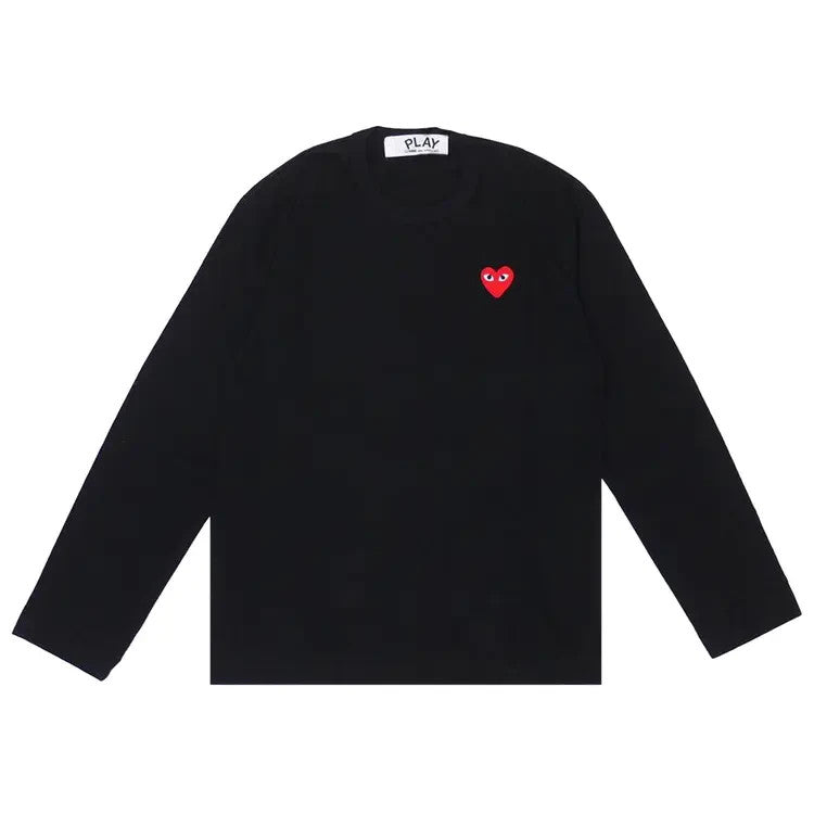 des GARCONS PLAY CDG Unisex Long Sleeve T-Shirt AX-T118-051 Black