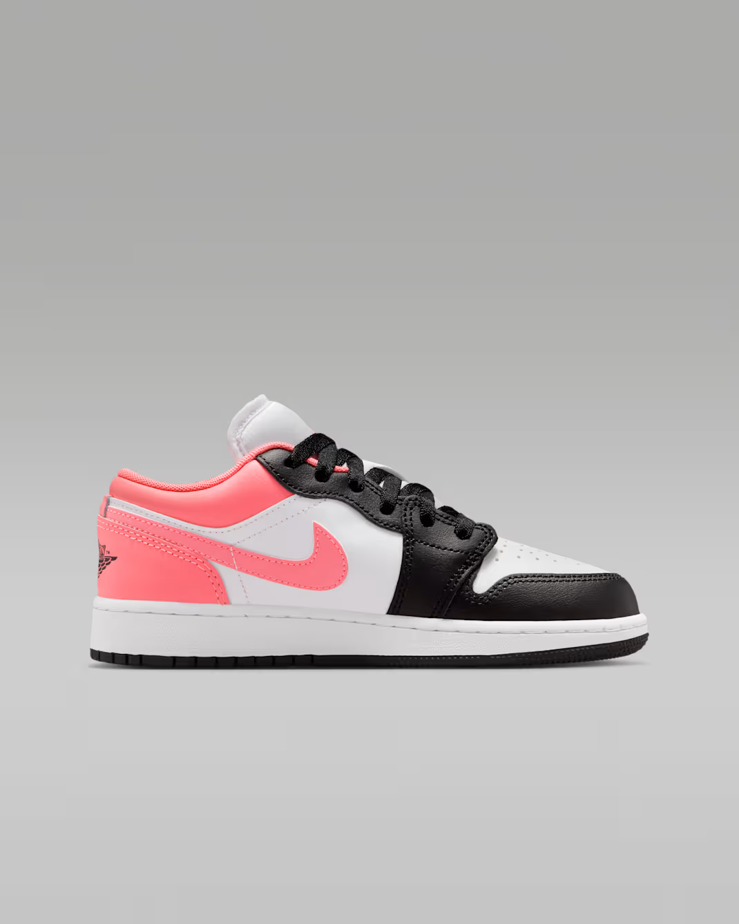 553560-025 Nike GS Air Jordan 1 Low Black White Pink Gaze