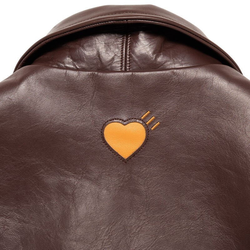 HUMAN MADE Leather Jacket Brown