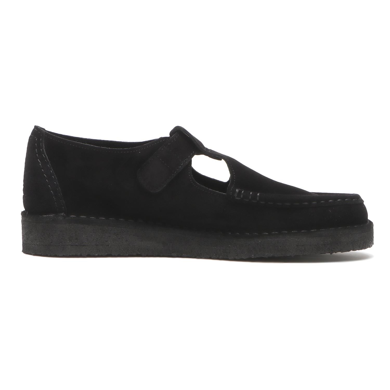 26182844 Clarks Nomad T Bar Black Suede ( Men's )