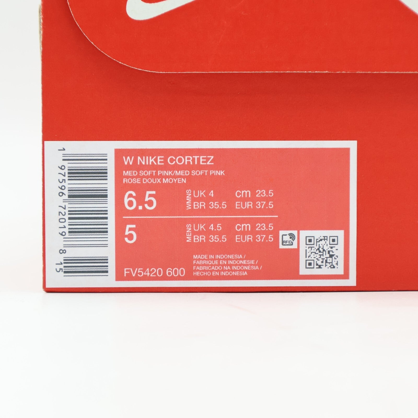 FV5420-600 Nike Women's Cortez Soft Pink (Women's)