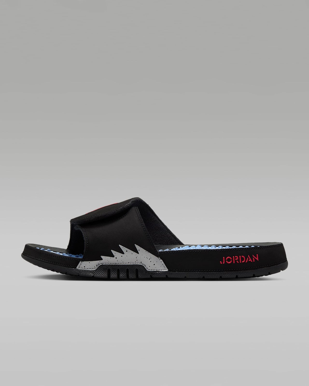 555501-061 Nike Jordan Hydro 5 Retro Slide Black Silver Fire Red (Men's)