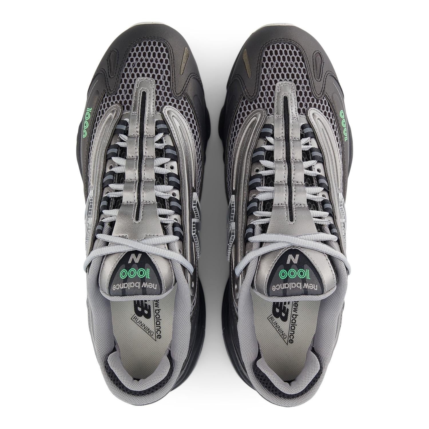 M1000T New Balance 1000 Dark Silver Metallic Lime Leaf (Men's)