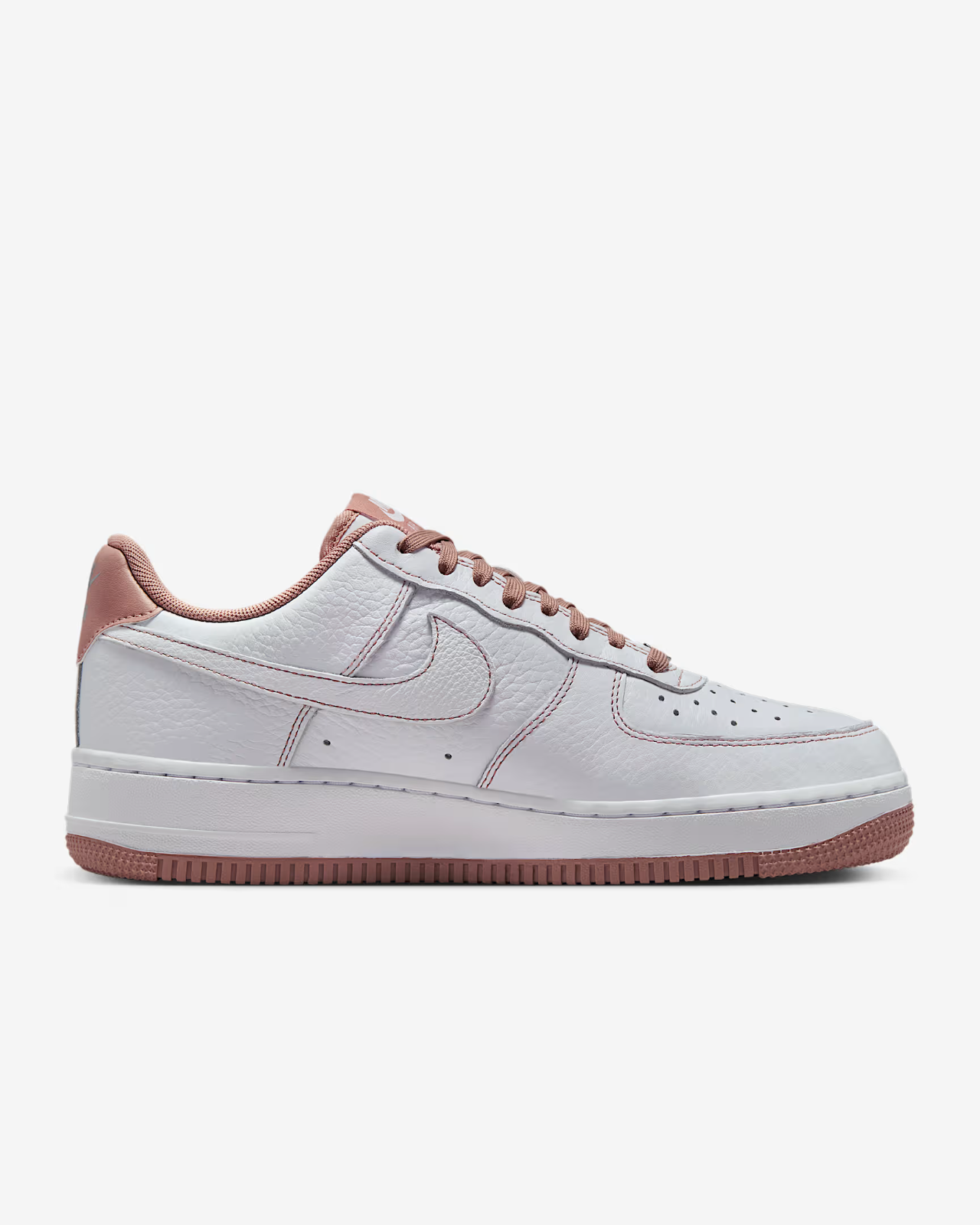 IB6543-100 Nike Air Force 1 Low White Metallic Silver Particle Pink (Women's)