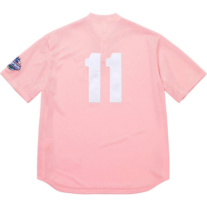 Supreme S Logo Baseball Henley Pink